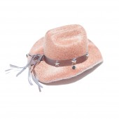 Ковбойская шляпка серебристо коричневая